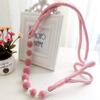 1 Pair Luxurious Decorative Beaded Curtain Tiebacks Holdbacks Simple Curtain Bandage Bead Curtain Rope Tiebacks Drapery Tie Backs Curtain Buckle (Pink) view 2