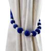 1 Pair Luxurious Decorative Beaded Curtain Tiebacks Holdbacks Simple Curtain Bandage Bead Curtain Rope Tiebacks Drapery Tie Backs Curtain Buckle (Royal Blue) view 1