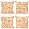 Ambesonne Fruits Throw Pillow Cushion Case Pack of 4, Healthy Refreshing Fruit from Orchard Abstract Cartoon Drawing Organic, Modern Accent Double-Sided Digital Printing, 20", Apple Green view 1