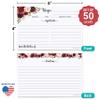 321Done Recipe Cards - Set of 50 Large Double-Sided Thick 4x6 Floral Recipe Cards, White Watercolor Design for Bridal Shower & Wedding Gift, Made in USA view 2