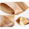 Kingrol 300 Pack 3.5 x 5.5 Inch Mini Kraft Paper Bags with Resealable Lock Seal Zipper &Transparent Window, Stand Up Food Bags view 4