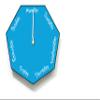 Day of The Week Clock - Heptagon Blue Wall Clock - Days Countdown Clock - Fun Clock Gift- Optional RGB LED 5V Backlit view 1