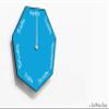 Day of The Week Clock - Heptagon Blue Wall Clock - Days Countdown Clock - Fun Clock Gift- Optional RGB LED 5V Backlit view 2