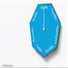 Day of The Week Clock - Heptagon Blue Wall Clock - Days Countdown Clock - Fun Clock Gift- Optional RGB LED 5V Backlit view 3