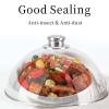 Food Cover Polished Stainless Steel Food Dish Cover Lid non-Fly Dust -Cover for Hotel Buffet Restauran Utensil(12.5in) view 4
