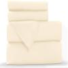 Bedding Castle, 800 Thread Count Luxury Egyptian Cotton 4pc Sheet Set - Stain Wrinkle Fade Resistant, 20 inch Deep Pocket Bedding Set (Olmypic Queen, Ivory) view 2