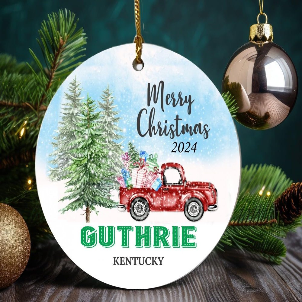 Guthrie Ornaments Guthrie KY Kentucky Souvenirs Hometown Christmas Ornament Tree 2025