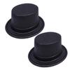 PRETYZOOM 2pcs Black Glitter Top Hat Costume Hats Funny Party view 1