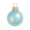 40ct Blue Pearl Finish Glass Christmas Ball Ornaments 1.5" (40mm) view 1