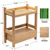 Sorbus Bamboo Bathroom Counter Organizer  2-Tier Shelf with Hidden Drawer for Vanity, Matcha Station, Bathroom Sink Organizer Countertop, Kitchen & Office Storage (13Lx6.5Wx12.6H) view 3