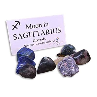 SAGITTARIUS Zodiac Gemstone Kit Moon in Sagittarius Crystal Kit Healing Crystals Set Healing Gemstones Complete Zodiac Sagittarius Stone Set