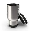 BeeTeeStore Lung Cancer Awareness Travel Mug - Not All Cancer Is Pink Pearl Ribbon Graphic - 14oz Insulated Stainless Steel Coffee Cup for Survivors and Fighters view 3