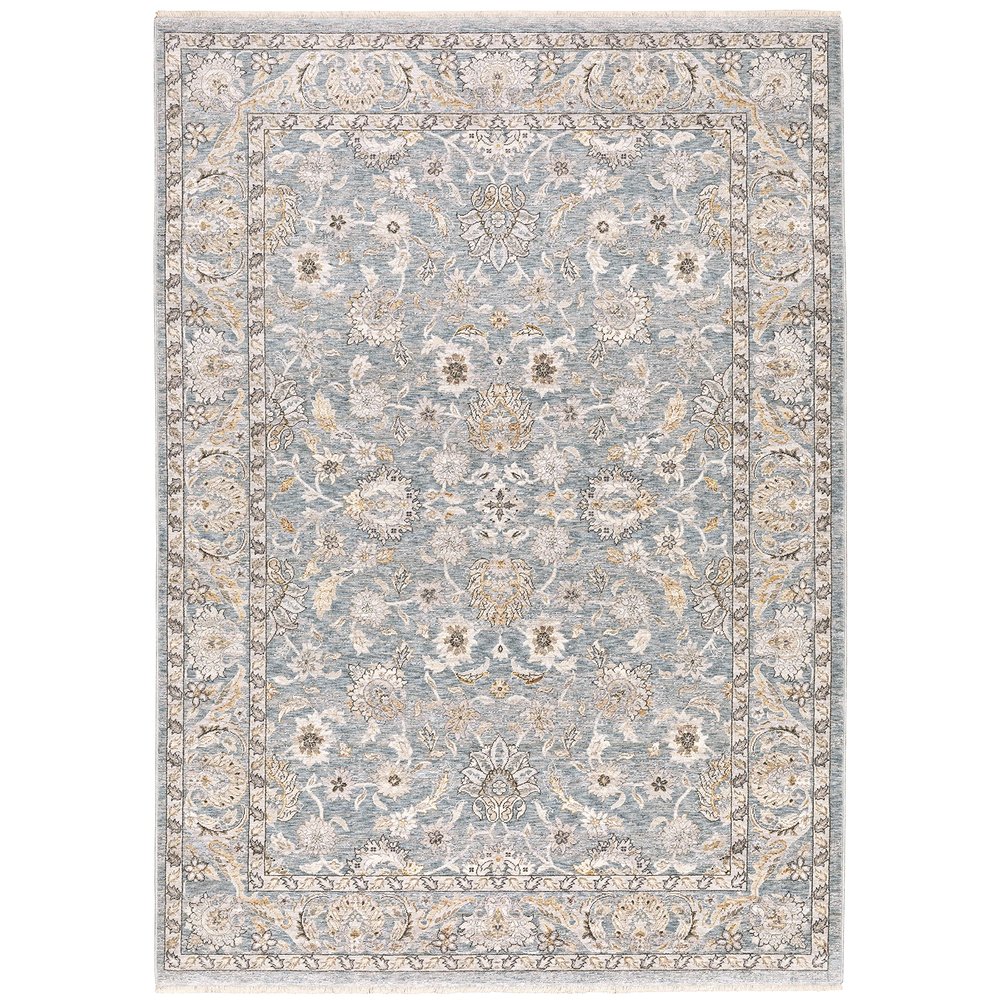 Oriental Weavers Maharaja Area Rug - 070E1-2' x 3' - in Blue/Ivory - Vintage Inspired, Stain Resistant, Family and Pet Friendly, Entryway, Bathroom Accent Rug