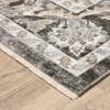 Oriental Weavers Maharaja Area Rug - 070N1-2' x 3' - in Grey/Ivory - Vintage Inspired, Stain Resistant, Family and Pet Friendly, Entryway, Bathroom Accent Rug view 3