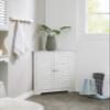 Kings Brand Furniture - Decatur Bathroom Corner Floor Storage Cabinet, White view 1