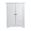 Kings Brand Furniture - Decatur Bathroom Corner Floor Storage Cabinet, White view 2