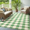 Oriental Weavers Sphinx Meridian Area Rug 2598G Outdoor Green Plaid Blocks 6' 7" x 9' 6" Rectangle view 1