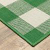 Oriental Weavers Sphinx Meridian Area Rug 2598G Outdoor Green Plaid Blocks 6' 7" x 9' 6" Rectangle view 3