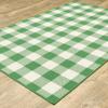 Oriental Weavers Sphinx Meridian Area Rug 2598G Outdoor Green Plaid Blocks 6' 7" x 9' 6" Rectangle view 4