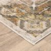 Oriental Weavers Maharaja Area Rug - 661C1-2'3" x 7'6" - in Gold/Ivory - Vintage Inspired, Stain Resistant, Family and Pet Friendly, Entryway, Hallway Runner Rug view 2