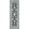 Oriental Weavers Alfresco Hand-Made Wool Area Rug - 28405-2'6" x 8' - in Navy/Blue - Vintage Inspired, Hand-Made Wool Rugs, Entryway, Hallway Runner Rug view 1