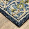 Oriental Weavers Alfresco Hand-Made Wool Area Rug - 28405-2'6" x 8' - in Navy/Blue - Vintage Inspired, Hand-Made Wool Rugs, Entryway, Hallway Runner Rug view 2
