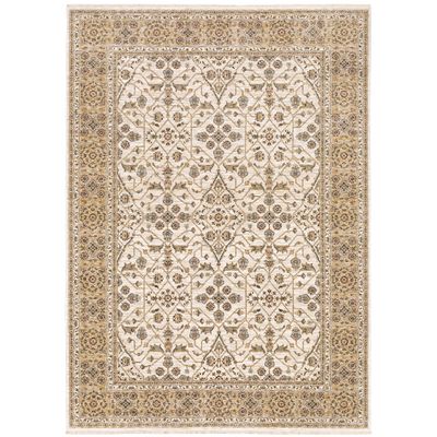 Oriental Weavers Maharaja Area Rug - 001J1-2' x 3' - in Ivory/Gold - Vintage Inspired, Stain Resistant, Family and Pet Friendly, Entryway, Bathroom Accent Rug