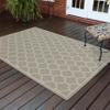 Sphinx Portofino Area Rug 1636H Outdoor Grey Angled Crosshatch 6' 7" x 9' 2" Rectangle view 1