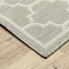 Sphinx Portofino Area Rug 1636H Outdoor Grey Angled Crosshatch 6' 7" x 9' 2" Rectangle view 3