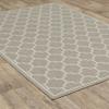 Sphinx Portofino Area Rug 1636H Outdoor Grey Angled Crosshatch 6' 7" x 9' 2" Rectangle view 4