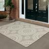Oriental Weavers Portofino Indoor/Outdoor Rug - 1832H - 6'7" x 9'2" - in Grey/Ivory - Casual Geometric, Water, Stain and Fade Resistant, Hose Clean, Patio, Outdoor Living Area Rug view 1