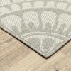 Oriental Weavers Portofino Indoor/Outdoor Rug - 1832H - 6'7" x 9'2" - in Grey/Ivory - Casual Geometric, Water, Stain and Fade Resistant, Hose Clean, Patio, Outdoor Living Area Rug view 3