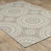 Oriental Weavers Portofino Indoor/Outdoor Rug - 1832H - 6'7" x 9'2" - in Grey/Ivory - Casual Geometric, Water, Stain and Fade Resistant, Hose Clean, Patio, Outdoor Living Area Rug view 4