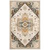 Oriental Weavers Alfresco Hand-Made Wool Area Rug - 28407-3'6" x 5'6" - in Ivory/Charcoal - Vintage Inspired, Hand-Made Wool Rugs, Entrway, Bedroom Rug view 1