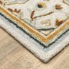 Oriental Weavers Alfresco Hand-Made Wool Area Rug - 28407-3'6" x 5'6" - in Ivory/Charcoal - Vintage Inspired, Hand-Made Wool Rugs, Entrway, Bedroom Rug view 3