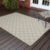 Oriental Weavers Portofino Indoor/Outdoor Rug - 5098W - 6'7" x 9'2" - in Ivory/Grey - Classic Casual Style, Water, Stain and Fade Resistant, Hose Clean, Patio, Outdoor Living Area Rug view 1