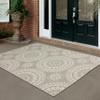 Oriental Weavers Portofino Indoor/Outdoor Rug - 1832H - 7'10" x 10' - in Grey/Ivory - Casual Geometric, Water, Stain and Fade Resistant, Hose Clean, Patio, Outdoor Living Area Rug view 1