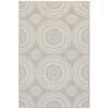 Oriental Weavers Portofino Indoor/Outdoor Rug - 1832H - 7'10" x 10' - in Grey/Ivory - Casual Geometric, Water, Stain and Fade Resistant, Hose Clean, Patio, Outdoor Living Area Rug view 2
