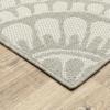 Oriental Weavers Portofino Indoor/Outdoor Rug - 1832H - 7'10" x 10' - in Grey/Ivory - Casual Geometric, Water, Stain and Fade Resistant, Hose Clean, Patio, Outdoor Living Area Rug view 3