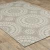 Oriental Weavers Portofino Indoor/Outdoor Rug - 1832H - 7'10" x 10' - in Grey/Ivory - Casual Geometric, Water, Stain and Fade Resistant, Hose Clean, Patio, Outdoor Living Area Rug view 4