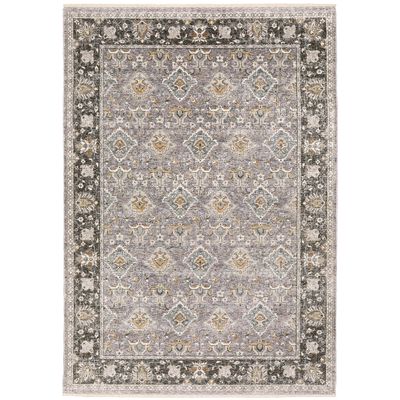 Oriental Weavers Maharaja Area Rug - 091E1-2' x 3' - in Grey/Blue - Vintage Inspired, Stain Resistant, Family and Pet Friendly, Entryway, Bathroom Accent Rug