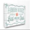 Stupell Industries Farmers Market Rustic Wood Textured Word Design Canvas Wall Art, Multi-Color view 1