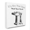 Stupell Industries Not That Hard Bathroom Funny Word Design Canvas Wall Art, 16 x 20, Multi-Color (wrp-1409_cn_16x20) view 1