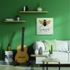 Stupell Industries Bee Happy Yellow Green Family Word Design Canvas Wall Art, Multi-Color view 2