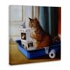 Stupell Industries Litter Box Reading Funny Cat, Designed By Lucia Heffernan, 17 x 17, Canvas Wall Art view 3