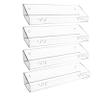 AMT 4 Pack Acrylic Floating Shelves, 15"L x 4.8"W, Clear Bathroom Wall Shelves, Bookshelves, Invisible Shelf For Office, Bedroom, Kitchen, Design with Hanging Slots for Sponge, Free Screws & Drill Bit view 1