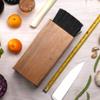 Acacia Wood Blade Holder with BristlesKnife Holder, Large Capacity, Kitchen Household Multi-function Knife Storage and Placement Rack view 4