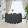sancua Round Tablecloth - 120 Inch - Water Resistant Spill Proof Washable Polyester Table Cloth Decorative Fabric Table Cover for Dining Tables, Buffet Parties and Camping, Grey view 3
