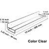 AMT 3 Pack Acrylic Floating Shelves, 15" L x 3.25" W, Clear Bathroom Wall Shelf, Bookshelves, Invisible Display for Office, Bedroom, Small Gap Allows Water to Escape, Free Screws & Drill Bit (Medium) view 3