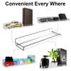 AMT 3 Pack Acrylic Floating Shelves, 15" L x 3.25" W, Clear Bathroom Wall Shelf, Bookshelves, Invisible Display for Office, Bedroom, Small Gap Allows Water to Escape, Free Screws & Drill Bit (Medium) view 4